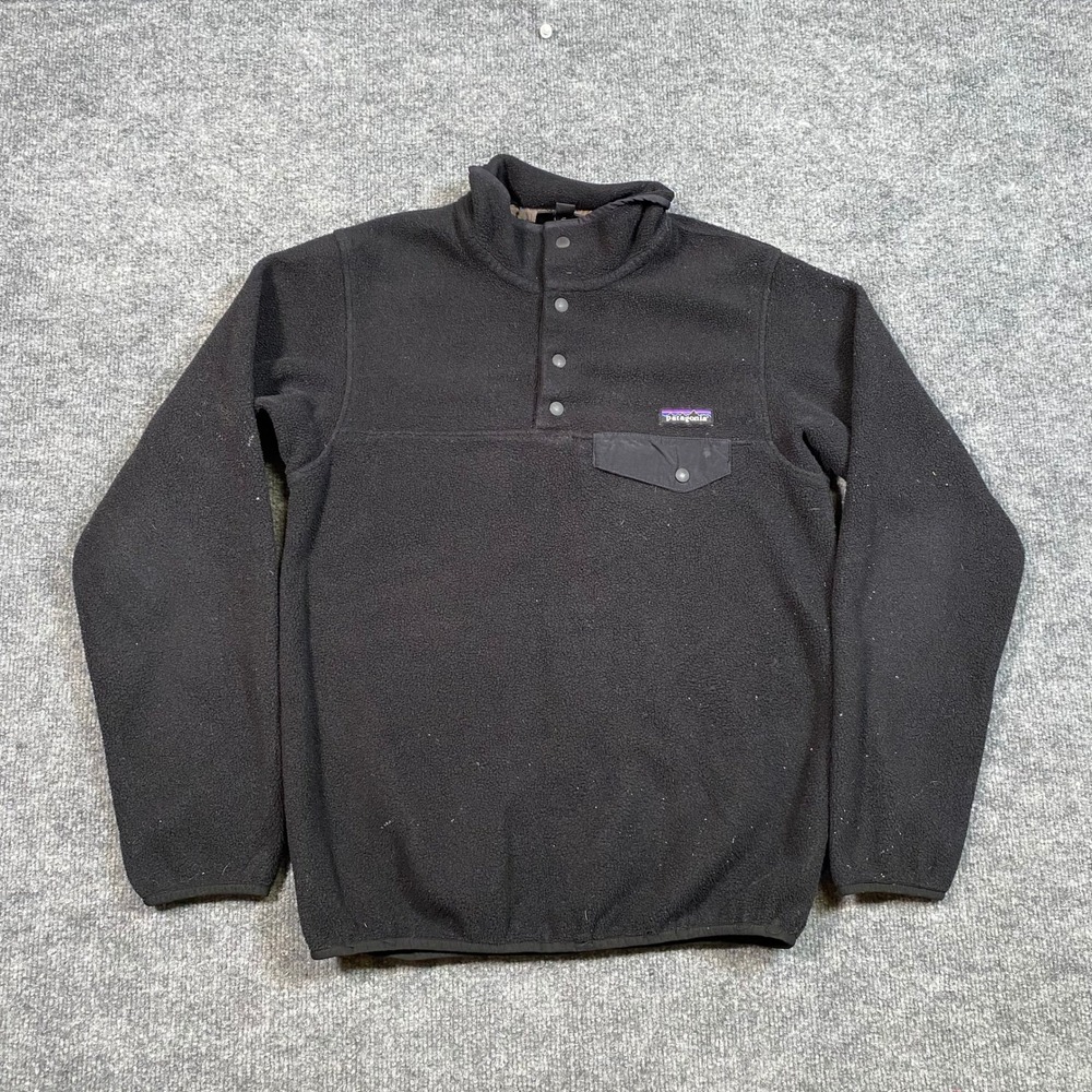 Patagonia Synchilla Snap-T Fleece Pullover Black Women's Small 25455 FA15